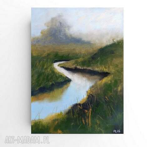Pejzaż w pastelach suchych 24x18 cm - obraz na papierze