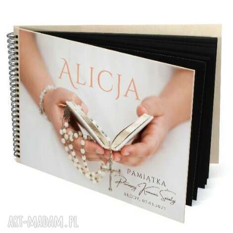 Pamiątka I Komunii Świętej dla dziewczynki - personalizowany album A4