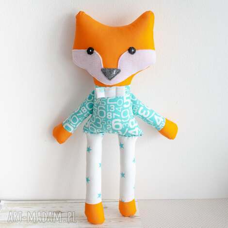 stworki we wzorki sprytny lisek - wojtek 42 cm, wielkanoc roczek, zabawka