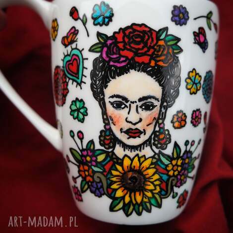 Kubek Frida Kahlo 470 ml - ręcznie malowana porcelana