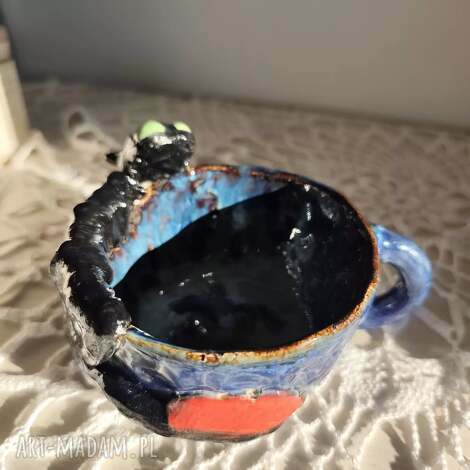 Kubek ceramiczny ze Szczerbatkiem - ręcznie robione naczynie