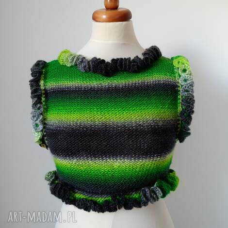 oryginalna wełniana kamizelka, sweter, sweterek jesień zimę