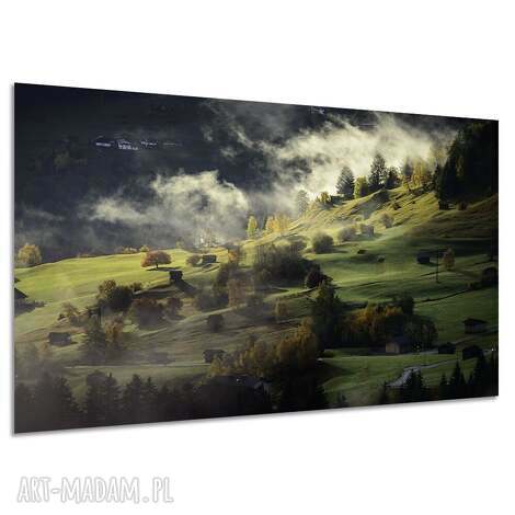 Obraz na płótnie góry we mgle - pejzaż 120x80 cm