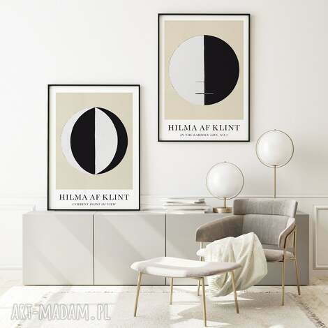 Hilma af Klint - zestaw plakatów 50x70 cm do salonu (2 szt.) - reprodukcja