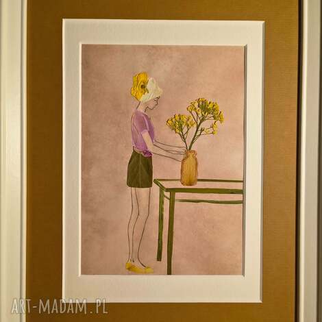 Obraz z suszonych kwiatów 21x30 cm - Morning Flowers