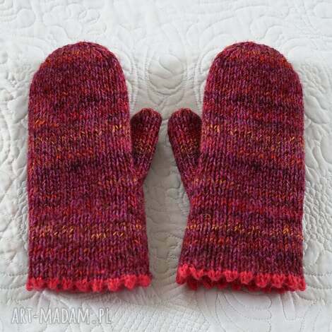 mondu dwuwarstwowe rękawiczki pompom z jednym palcem, walentynki, jednopalczaste