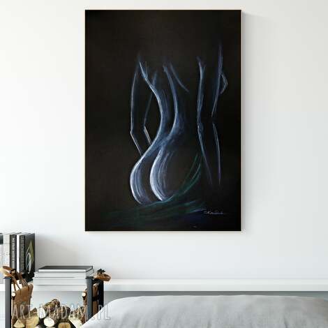 Obraz akt do sypialni 70x100 cm - subtelny i zmysłowy, ręcznie wykonany