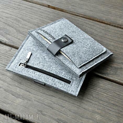 portfel filcowy - szary męski