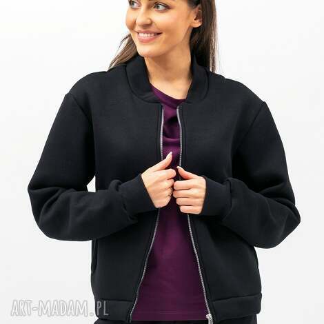 TrzyForU, kurtka dresowa hana czarna, kurtka niebieska, czarna, bomberka dresowa, bomberka