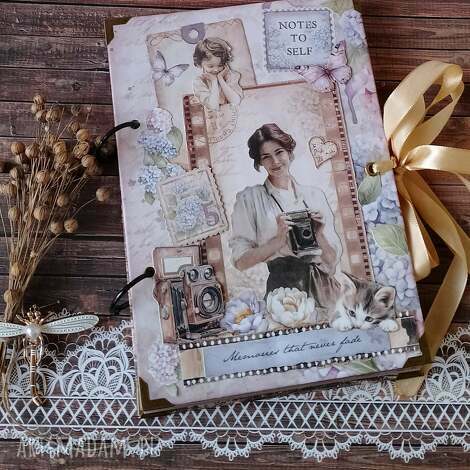 Notes A5 pamiętnik Nostalgia - ręcznie wykonany scrapbooking