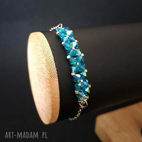 Delikatna bransoletka Preciosa Blue Zircon AB - prezent dla mamy