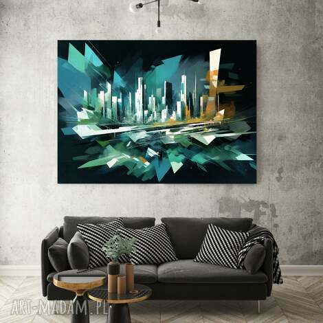 Plakat Metropolia - abstrakcja do salonu 61x91 cm