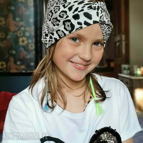 opaska turbanowa pantera dziewczynka 5 - 8lat box x1, etno, boho, folk