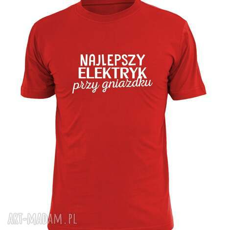Koszulka z nadrukiem dla elektryka - prezent do pracy