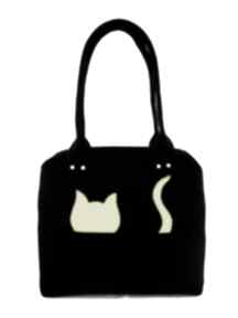 Black chest & cat aneta pruchnik filc, kuferek, kotek