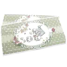 Mam roczek - kartka urodzinowa unisex scrapbooking jelonkaa urodziny, kropki, motyl, miś