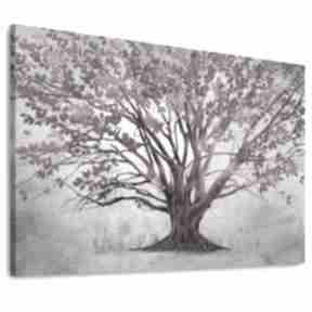 Obraz do salonu drukowany na płótnie drzewo w odcieniach fuksji 120x80cm 02647 ludesign gallery