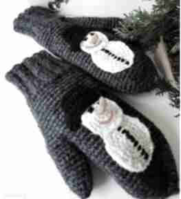 Święta prezenty! Rękawice z bałwankiem jednopalczaste rękawiczki na zimę prezent damskie
