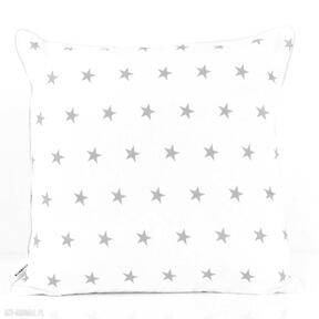 Poduszka little stars white 50x50cm majunto gwiazdki, skandynawski, z wypustką, ozdobna