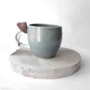 Kubek z grzybkiem ceramika sztuka dzielna ceramiczny, muchomorek, leśny klimat, prezent