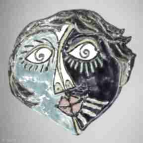 Patera twarz kubistyczna II ceramika santin, stół, dekoracja, użyteczna, prezent