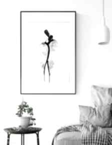Obraz ręcznie malowany 50x70 cm, do sypialni, czarno biała, 2588683 plakaty art krystyna siwek
