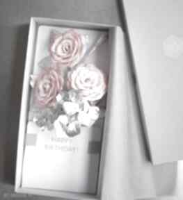 Karteczki 3d scrapbooking kartki mira flowers93 urodziny, kwiaty, prezent, pudełko