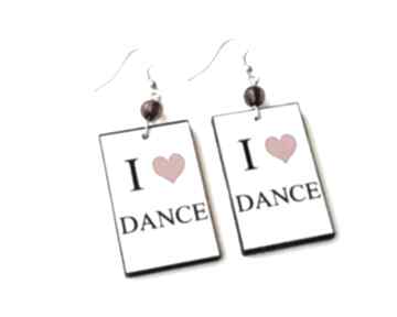 "i poli glinka design kolczyki, love, dance, taniec, decoupage