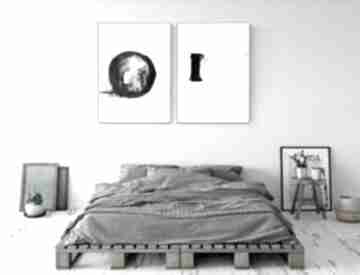 Zestaw 2 obrazów 50x70 cm namalowanych, minimalizm art krystyna siwek obraz ręcznie malowany