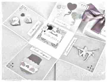 Pamiątka chrztu - box dla małej księżniczki scrapbooking kartki wrzosowisko exploding