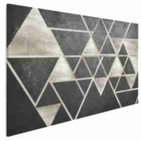 Obraz na płótnie - trójkąty geometryczny złoto 120x80 cm 64101 vaku dsgn, dekoracja, elegancki
