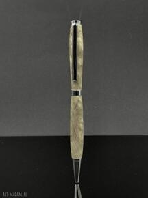 Długopis z drewna stabilizowanego - żółty dreko