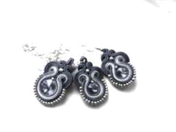 Komplet ze swarovskim molicka soutache