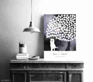 Drzewo wpisów gości weselnych - gwieździste niebo plakat 50x70 cm księgi kreatywne wesele