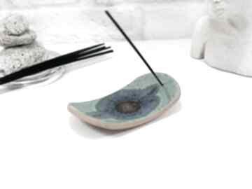 Ceramiczna podstawka na kadzidełko - mandala ceramika fingersart boho dodatki do domu, stojak