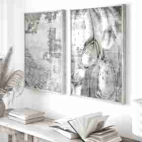 2cz 40x50 cm pióra set57 plakaty raspberryem plakatów, natura, do salonu zestaw, czarno białe