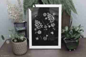 Obraz z suszonych ziół - kwiaty i liście kraina rumianku zioła, salon, rustykalny, wiejski