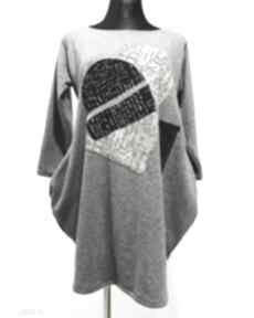 Dress code sukienka dresowa bawełniana szara midi elegancka