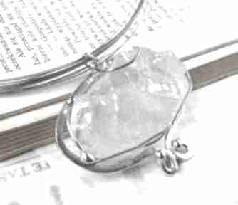 Naszyjnik: z naturalnym kryształem górskim witrażka kryształ górski, wisiorek z wisior