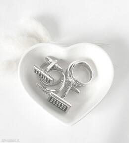 Podstawka pod biżuterię small heart - white podkładki nejmi art handmade - dom, salon