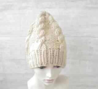 Gruba czapka alpaka alba design - zimowa ciepła modna