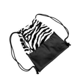 Worek plecak na rowere wakacje zebra go deco, skórzany, unisex, hipster