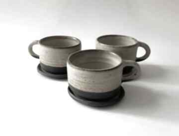 Filiżanka do kawy, herbaty ceramika ceramystiq studio, z gliny, ceramiczna ze spodeczkiem
