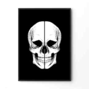 Plakat obraz black skull A4 - 21 0x29 7cm hogstudio obrazy, czaszka, nowoczesny, wnętrze