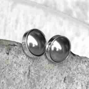 Srebrne sztyfty z syntetycznymi perłami d122 artseko kolczyki, perła swarovski, perłowe