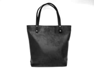 Shopper bag torebki czarnaowsianka czarna, torba, szyte
