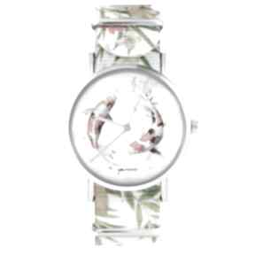 zegarki. zegarek nylonowy-pasek typ-militarny karpie-koi ryby