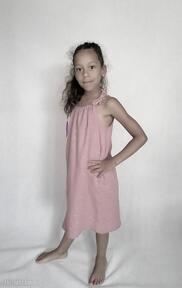 Sukienka letnia dla dziewczynki muślinowa różowa ketu style z muślinu, na lato