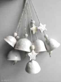 Prezent - ozdoby świąteczne: choinkowe: dzwonek: zawieszka ceramiczna ceramika
