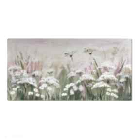 Pastelowa łąka, obraz kwiaty malowany na płótnie aleksandrab, salonu